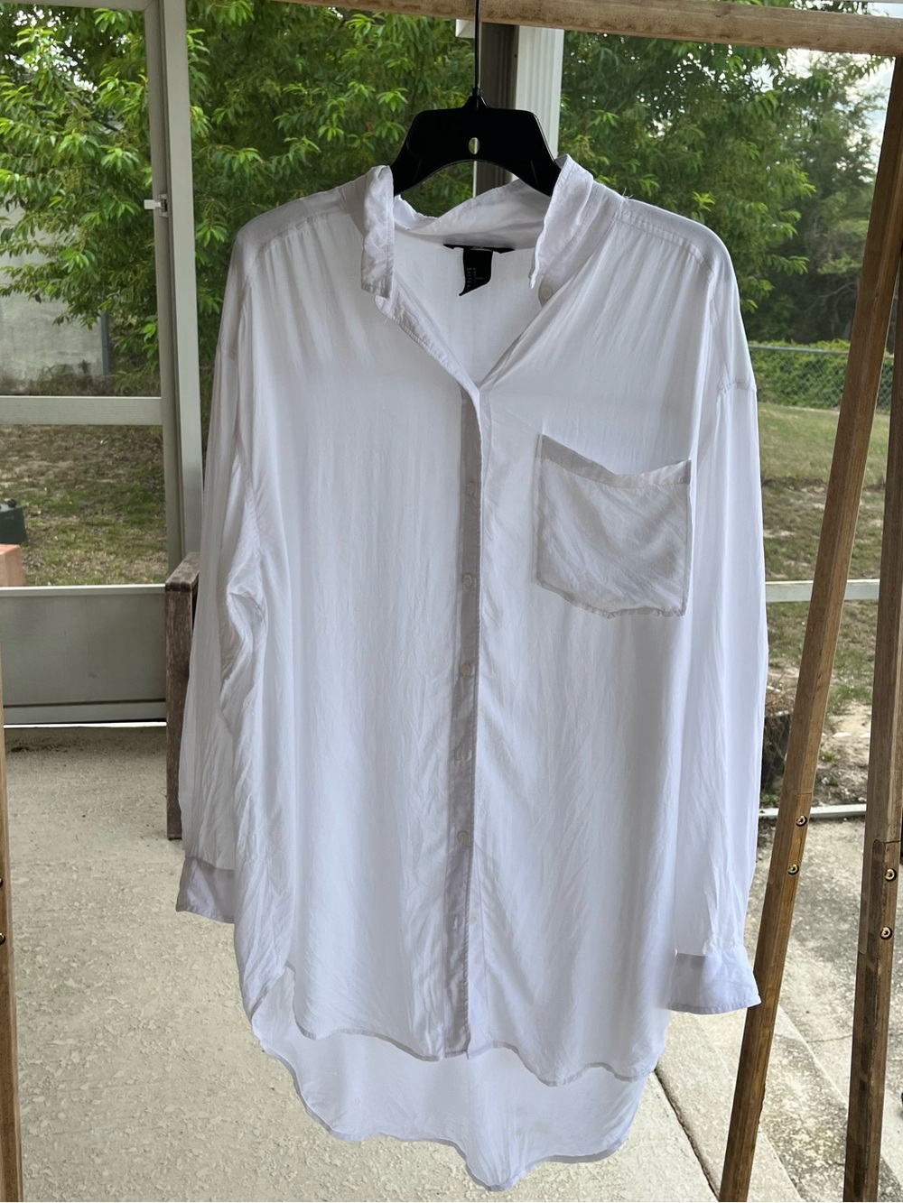 H and M oversized button down shirt